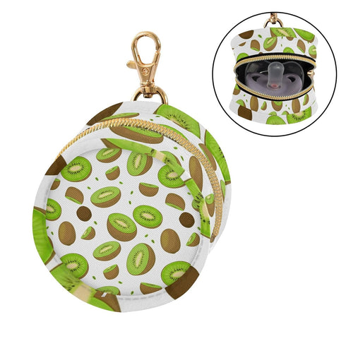 Kiwifruit Round Pacifier Storage Case with Zipper, Portable Pacifier Case for Travel, Diaper Bag & Purse, Pacifier