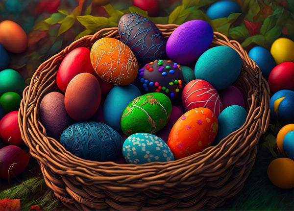 HUADADA Jigsaw Puzzles for Adults - 1000 Pieces Easter Eggs Home Decor Birthday Gift for Seniors