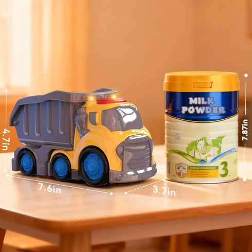 7.6" 2-4, Set 18M+, 2, 3, 4, P&C Toddler Construction Dump Truck Toys for Ages Beach Sand Outdoor Toys Dump Truck