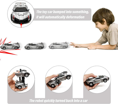 Toy Cars for 3-6 Year Old Boys, Friction Powered Car Truck Toys for 3-8 Year Old Boy, Transforming Toys Cars for
