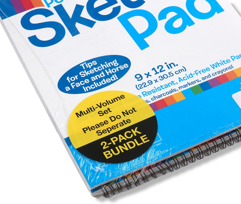 Melissa & Doug Sketch Pad (9 x 12 Inches) - 50 Sheets, 2-Pack, FSC Certified for Art Projects and Drawing