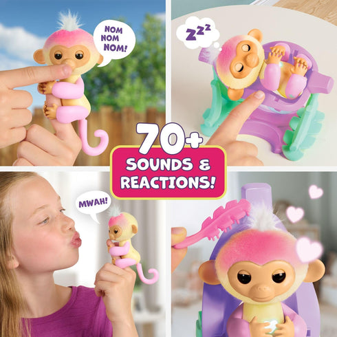 2023 Interactive Baby Monkey Nursery Playset – Jas with 2-in-1 Cradle and High Chair, and 6 Accessories (Ages 5+)