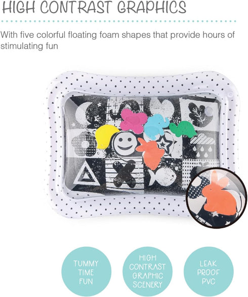 Tummy The Peanutshell Time Water Play Mat for Babies, Girls or Boys - High Contrast Sensory Developmental Toy, Infant