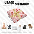 Midaivu Set 0-6 Cherry Swaddle Blanket for Newborns Baby Swaddle with Headband and Matching Hat New Born Coming Home