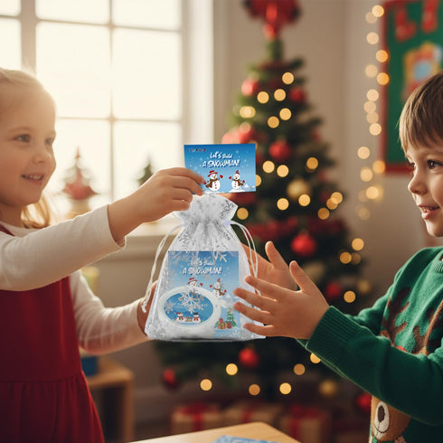 Hophine 3Pack Build a Snowman Kit, Molding Clay Snowman Kit, Christmas DIY Crafts for Kids, Perfect for Winter Holiday