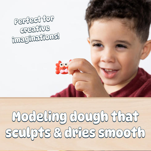 Pack 20 3 Chuckle & Roar - Whoa Dough Ultimate - Whoa Dough Containers - Safe and Non-Toxic - Glows in Dark - Ages
