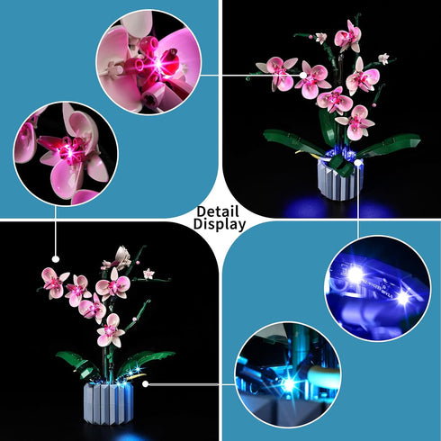 BrickSoul Led Light Kit for Lego 10311 Orchid Building Set, Light Up Legos 10311, Artificial Plant Lego Light Kit - NO