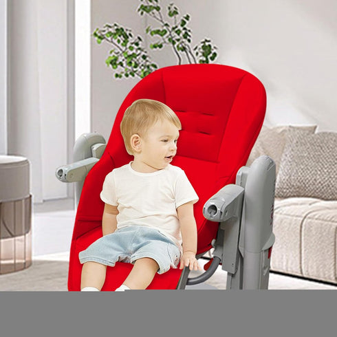 Basyurity High Chair Seat Cushion Replacement, PU Leather High Chair Seat Covers for Baby, Non-Slip Soft Comfortable