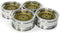 4PCS 52mm Diameter Plastic Plating Wheel Rims Hex 12mm for 1:10 RC On-Road Drift Touring Racing Car, Gold Silver,
