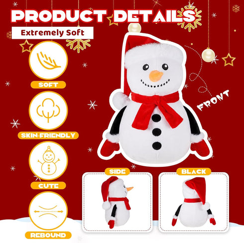 Poen 3 11 Inch Set Pcs Christmas Stuffed Animals Santa Claus Snowman Reindeer Plush Pillow, Christmas Plush Doll Toys