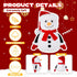 Poen 3 11 Inch Set Pcs Christmas Stuffed Animals Santa Claus Snowman Reindeer Plush Pillow, Christmas Plush Doll Toys