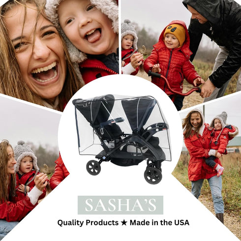 SASHA'S Rain and Wind Cover for Both Baby Trend Sit N Stand Ultra Stroller & Baby Trend Sit N Stand Double
