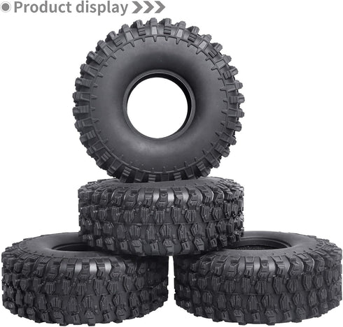 4PCS 4.7 Inch Outer Diameter RC Crawler Tires 1.9 Inch Tires for Axial SCX10 90047 SCX10 III AXI03007