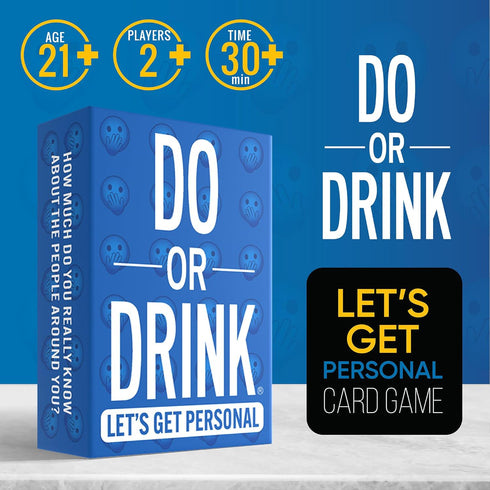 Do or Drink Let's Get Personal - Conversation Cards for Adults, 250 Cards for Game Night and Fun Drinking Game
