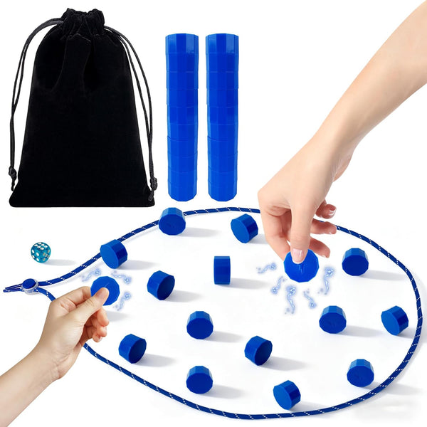 Mowtential Magnetic Chess Game Set, Magnet Game with 20 Stones, 1 String, 1