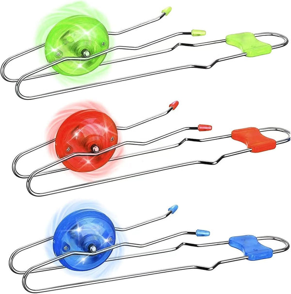Retro Kids Light Up Gyro Wheel Set - Includes 3 10-Inch Track Twisters, Spinning and Light Combo, Ideal for Easter,