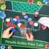 5-10 Kinlop Poker Mat Table Top with Storage Bag Portable Rubber Poker Table Cover Folding Texas for Players Layout