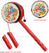 Toyvian 9 pcs Monkey Drum Hand Rattle, Educational Twist Drum Percussion Instrument with Random Pattern