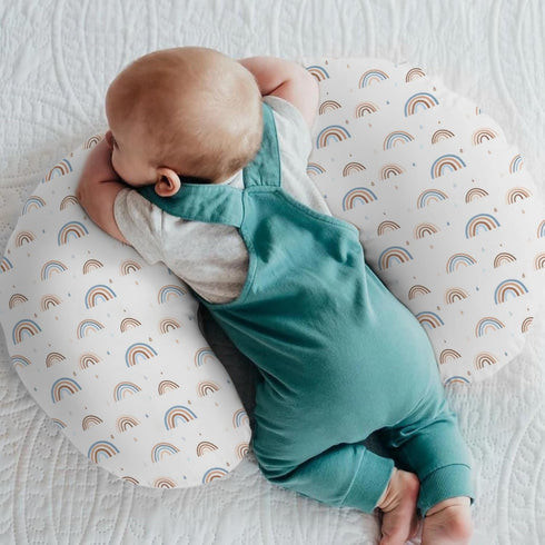 Boho Rainbows Baby Nursing Pillow Covers for Boy Girl Colorful Rainbow Drops Nursing Pillow Slipcovers