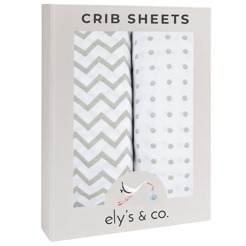 Elys & Co. Crib Sheets, Baby Boy/Girl Fitted Crib Mattress Sheet Set,