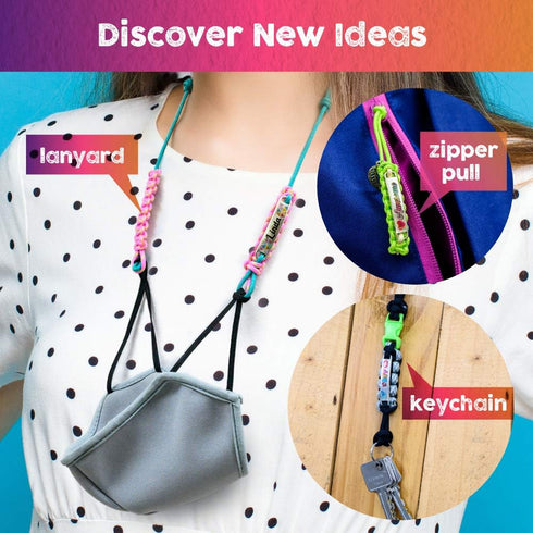 Paracord Bracelet Making Kit with Charms, Art & Craft Gift for Girls Age 8-14, Make Your Own Friendship Jewelry