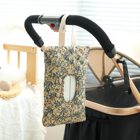 CEUTNIZ Mommy Quilted Baby Diaper and Wipes Pouch Portable Bag for Stroller Reusable Wipes Pouch with Lanyard