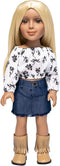 I'm A Girly Fashion Doll Zoe with Golden Blonde Interchangeable Synthetic Wig, 18" Tall Fashionista Model