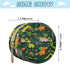 PYBUG Dinosaurs Round Pacifier Storage Case, Polyester & TPU Lined with Hook Buckle, Pacifier Container Box for Baby