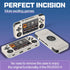 Compatible with RG35XX H Retro Handheld Game Console: Soft Silicone Protective Case with Lanyard, White