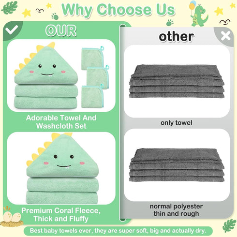 Sublaga 4 3 32x32 PCS Hooded Baby Towels, Soft Baby Towel, Absorbent Baby Bath Towel, Baby Towels and PCS Baby