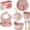 Tygo Silicone Baby Feeding Set Complete Self-Feeding Set with Suction Plate, Spill-Proof