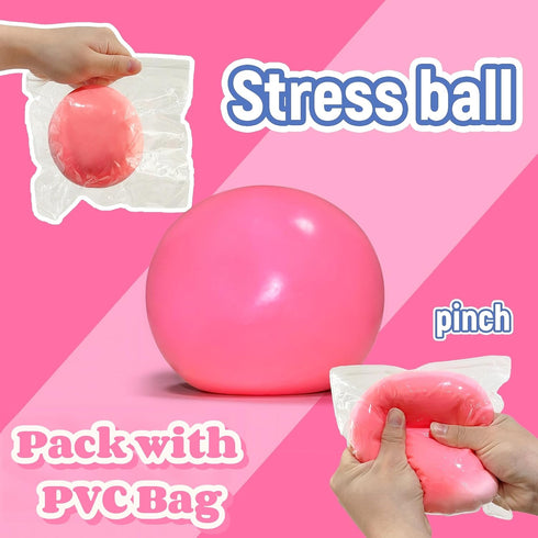 EVDERS 4-Inch Giant Squishy Stress Balls for Kids and Adults - Jumbo Squishy Toys Dough Stress Ball, Stretchy Squeeze