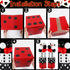 60 11 Inch 6 CHUNNIN Pcs Casino Theme Party Decoration Casino Party Boxes Balloon Poker Cards Large Dice Favor Boxes