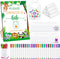 50 DIY Baby Bibs Set, Includes 25 White Feeder Bibs and 24 Fabric Markers for Baby Shower Game