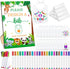 50 DIY Baby Bibs Set, Includes 25 White Feeder Bibs and 24 Fabric Markers for Baby Shower Game