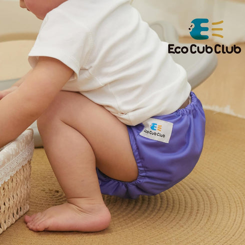 ECOCUBCLUB 6pcs Gussets Lining,12 2 Bags,Packed Chain-B-05-F Reusable Washable Cloth Diapers for Baby Shower,Leak-Proof