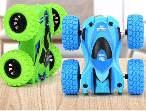 Pull Back Cars Double-Sided Friction Powered Vehicles, Shockproof Inertia Cars for Boys Girls Age 3+