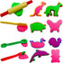 FRIMOONY 45 PCS Plastic Dough Tools with Various Animal Molds and Rolling Pins