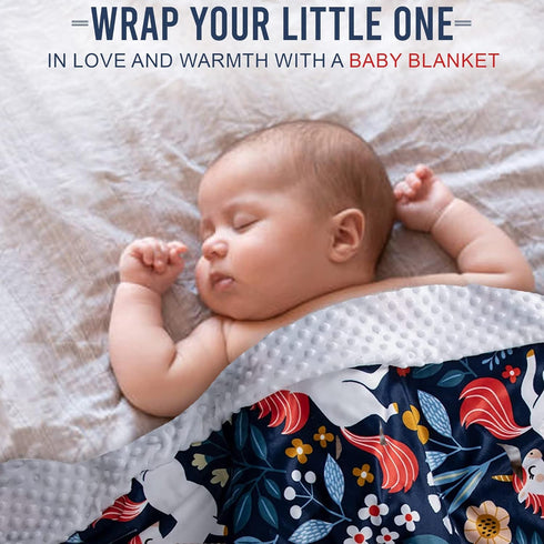 Soft Plush Hooded Baby Blankets for Boys and Girls with Double Layer Dotted Backing- Minky Unisex Hooded Toddler Blanket for Nursery,Stroller,Crib- 31”x40.5” (Unicorn) by Lil Snuggers