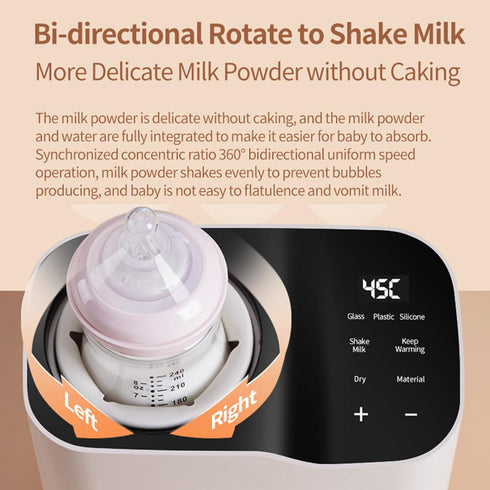 Makamsui Bottle Warmer with Thermostatic, Fast Baby Bottle Warmer for Breastmilk and Formulas, Rotary Heating Milk