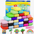 Air Dry Clay for Kids, 30 Colors DIY Molding Magic Clay with Tools, Soft & Non-Sticky, Gifts for Ages 3-8