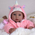 17 Inch 3+ Aori Black Baby Dolls Realistic Black Doll with Light Weighted Soft Body & Pink Outfits for Girls | Pretend