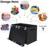 Toy Chest Box Storage Bins for Kids, Large Collapsible Organizer with Fabric Flip-Top Lid & Handles, Black 24.5x13x16
