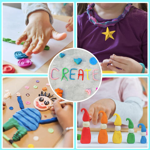 64 ESSENSON Air Dry Clay Colors, Modeling Clay for Kids, DIY Molding Magic Clay, Gift for Kids