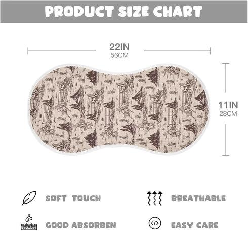 CHUROUSY Set 1 22 11 Inch Western Baby Muslin Burp Cloths of American Cowboy Muslin Washcloths Cute Milk Spit Up Rags