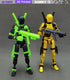 (Assembly Completed) 5.5 Inch 3D Printed T13 Action Figure with Multiple Accessories, Multi-Jointed Movable Black Dummy