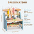 Set 3 4 5 ROBUD Mini Wooden Play Tool Workbench for Kids Toddlers - Montessori Toys for Years Old Boys Girls