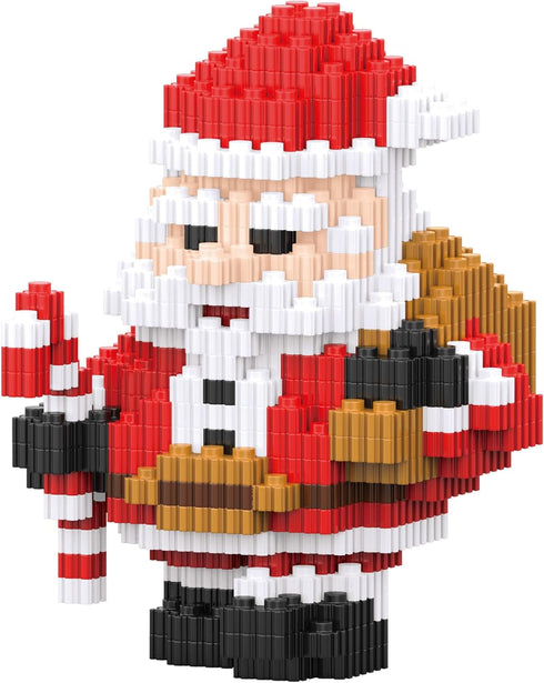 Christmas Micro Blocks Building Set Santa Claus Compatible with Lego - Holiday Present Box for Kids 6-12 Years Old