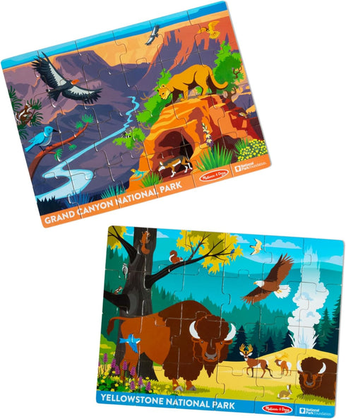 24pc Jigsaw Puzzle Bundle for Boys and Girls Ages 3+ - National Parks by Melissa & Doug