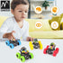 M SANMERSEN Monster Trucks for Boys, 4 Pack Push and Go Friction Powered Cars, 360° Rotating Stunt Car Gifts